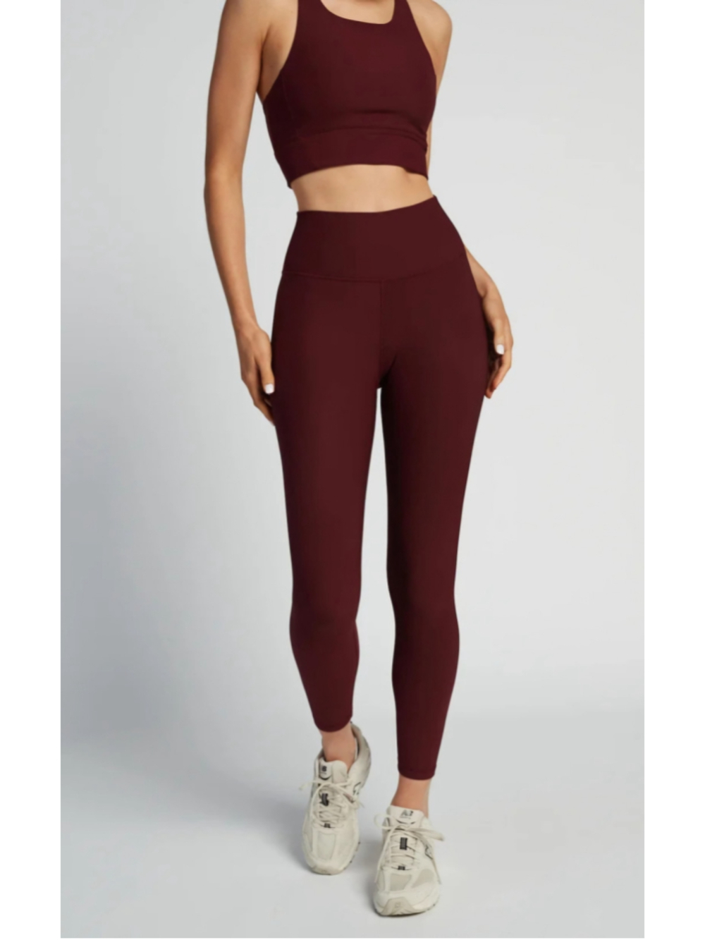 Women's Wilo 7/8 Leggings Size L Burgundy